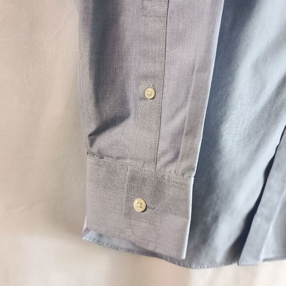 J. Crew Thompson Shirtings Men's Blue Dress Shirt S 14-14.5 Excellent - Picture 5 of 5
